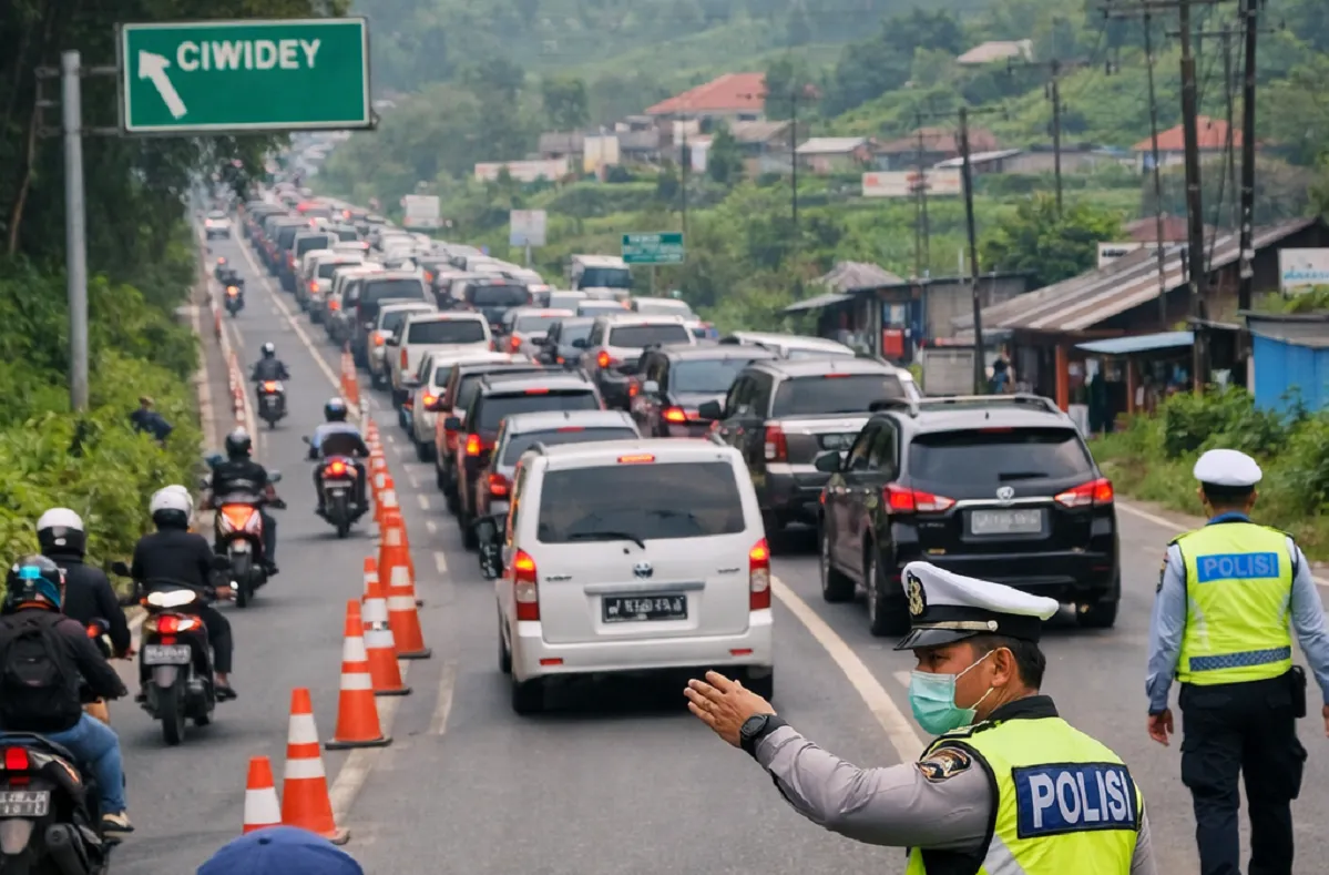 H+2 Libur, Jalur Soreang–Ciwidey Mulai Dipadati Kendaraan